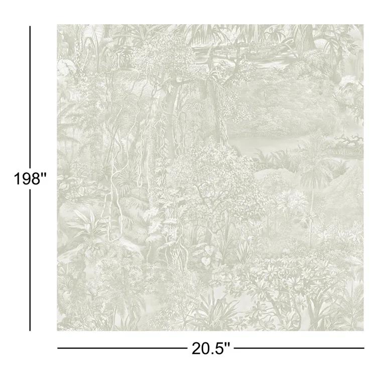 Tempaper & Co. Jungle Toile Removable Peel and Stick Wallpaper, Countryside Gray Toile, 28 sq ft: Vinyl, Self-Adhesive