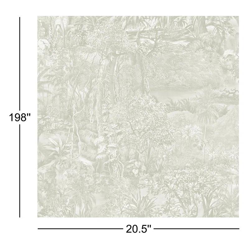 Tempaper & Co. Jungle Toile Removable Peel and Stick Wallpaper, Countryside Gray Toile, 28 sq ft: Vinyl, Self-Adhesive