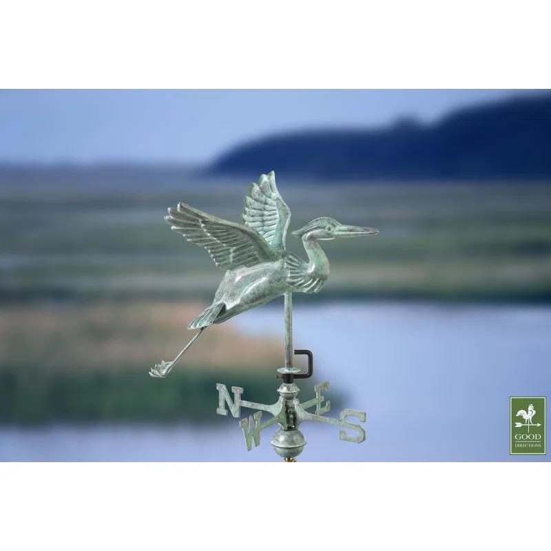 Good Directions Heron 26'' H Metal Animals Weathervane