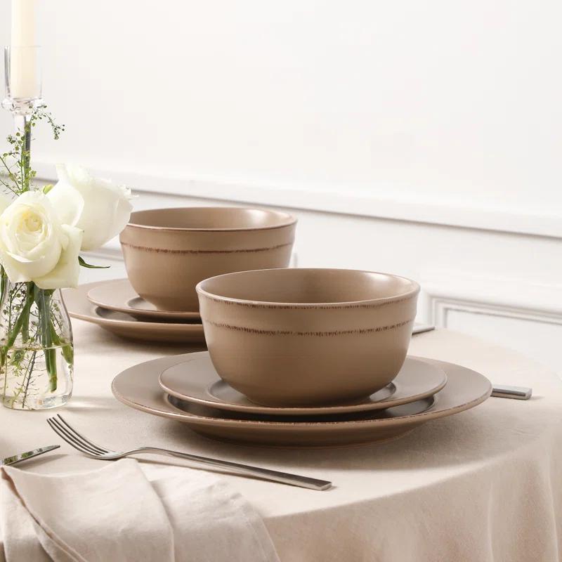 Earth & Clay Earth & Clay Hazel 24-Piece Dinnerware Set Stoneware (Set of 24)
