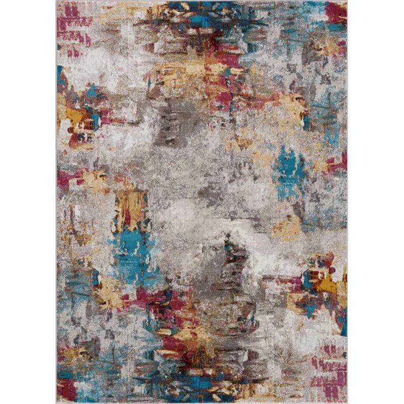 17 Stories Contemporary Abstract Modern Colorful Area Rug