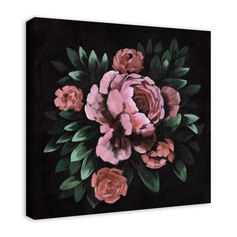Red Barrel Studio® " Dark Moody Florals " Painting Print