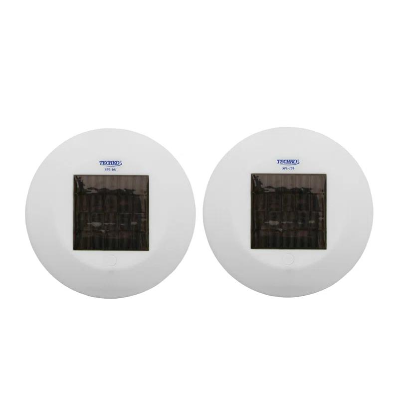 Solar Powered Integrated LED Outdoor Floating Pool Light (Set of 2)