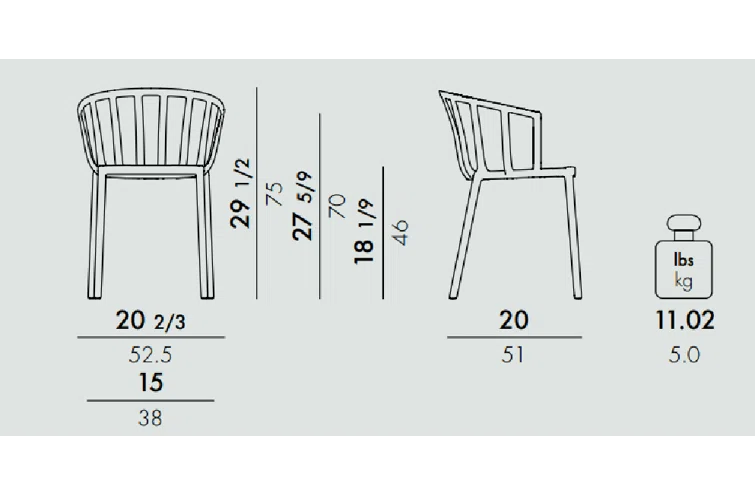 Venice Outdoor Stacking Dining Armchair (Set of 2)
