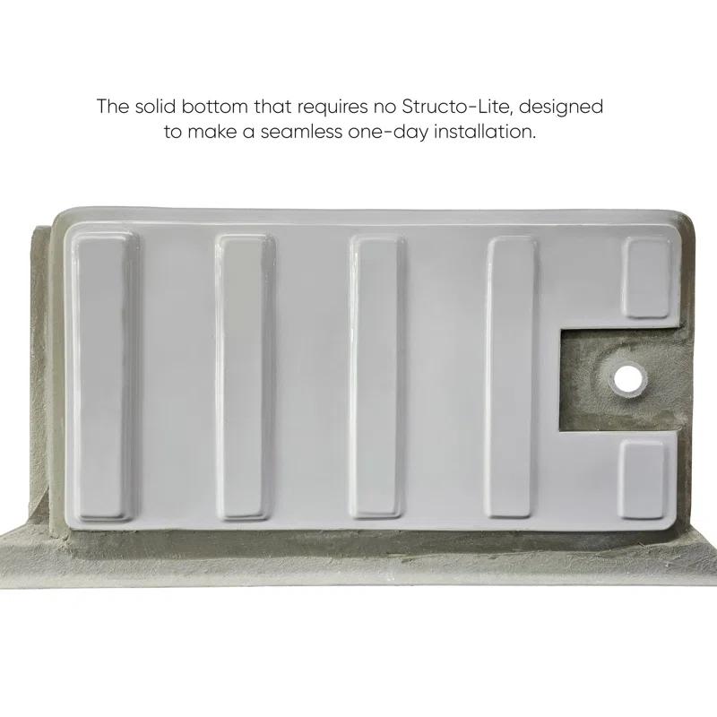 Whitehaus Collection WHAB6030-R-WH Whitehaus Collection 60" x 30" Alcove Soaking Bathtubs With Drain Hole Options