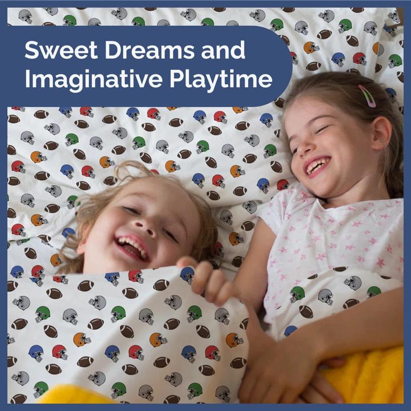 CGK Linens 4 Piece Kids Microfiber Sheet Set - Wrinkle Free - Cute, Cozy, Soft