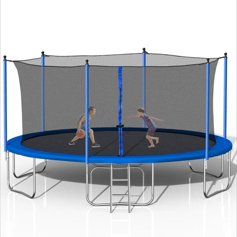 Ceballos 14FT  Trampoline With Safety Enclosure Net,Heavy Duty Jumping Mat And Spring Cover Padding For Kids And Adults,  Ladder