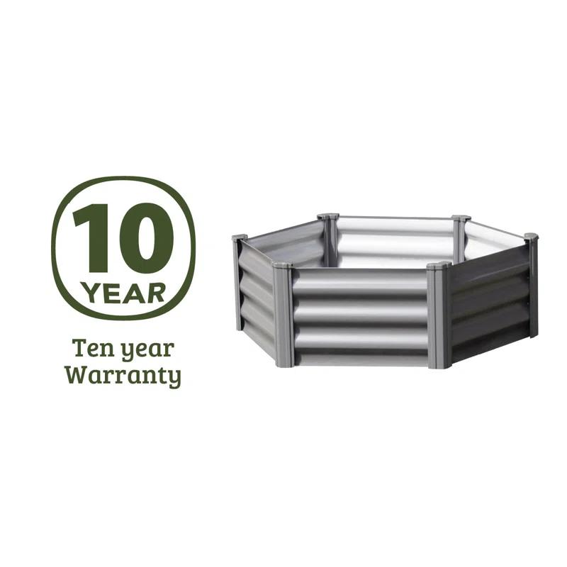 The Organic Garden Co Hakea 3.28' x 3.28' Metal Hex Garden Bed