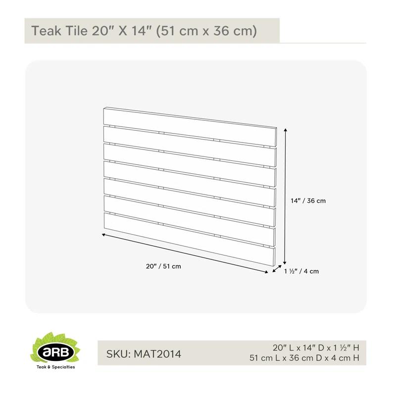Teak Shower Mat