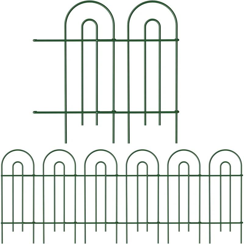 Amagabeli 14 panels Decorative Garden Fences and Borders for Dogs 32in(H)×20ft(L) No Dig Metal Fence (Set of 14)
