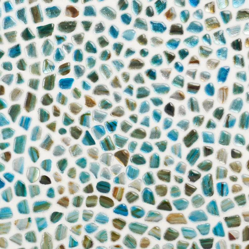 Bond Tile Fractal Pebble 11.88 in. x 11.88 in. Polished Glass Wall Mosaic Tile (0.98 Sq. Ft. / Each)