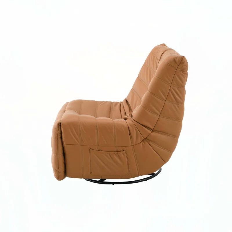 Hokku Designs Chenille Glider Recliner with Swivel