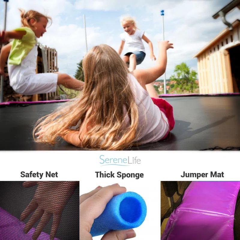 SereneLife 120" Round Backyard Trampoline