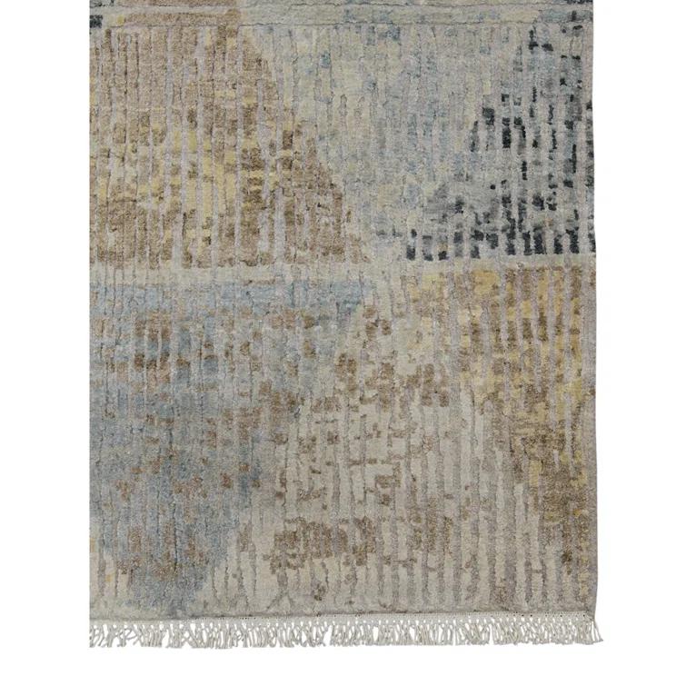 AMER Rugs Majestic Voilie Hand-Knotted Wool/Silk Area Rug in Ivory