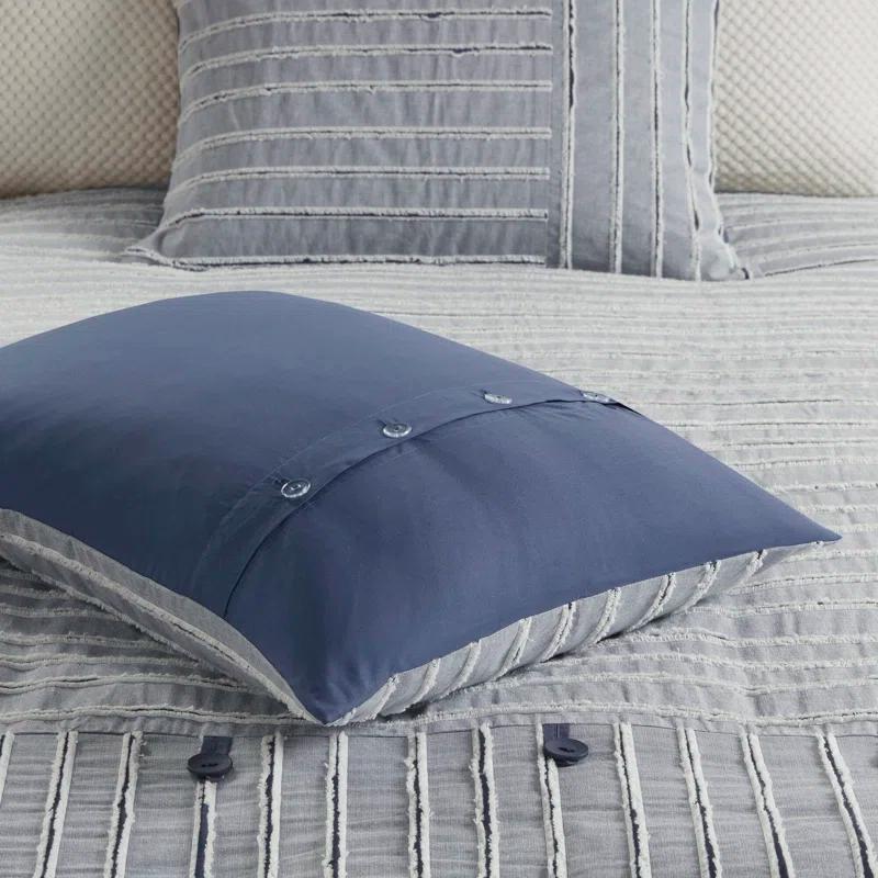 Madison Park Signature Madison Park Signature Essence Oversized Cotton Clipped Jacquard Comforter Set