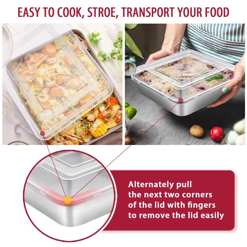 BOPWAY 12-Piece Stainless Steel Baking Pan Set