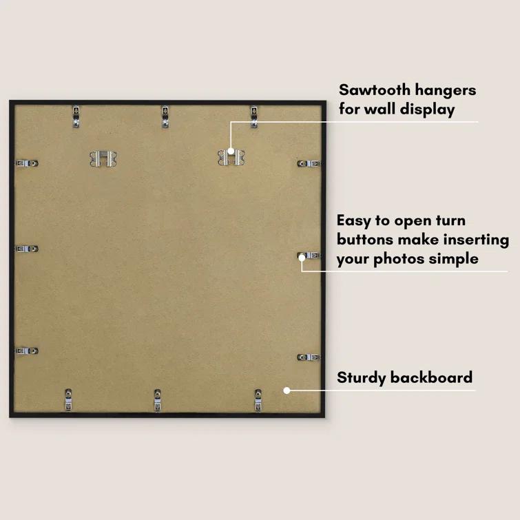 Americanflat Picture Frame with Oversized Mat - Gallery-Style Frames for Photos or Artwork - Multiple Sizes