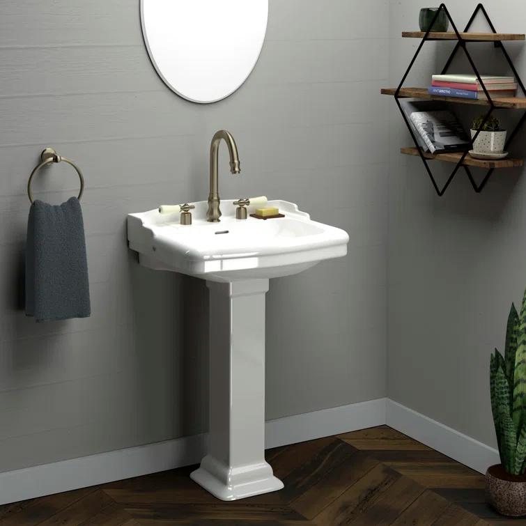 Barclay Barclay Stanford 15'' Vitreous China U-Shaped Bathroom Sink with Overflow 3-876WH