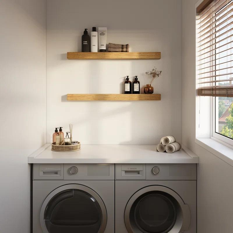 Dogberry Collections Dogberry Wood Floating Shelf  Kitchen Floating Shelf Or Living Room Floating Shelf  Wall Mount Included  Holds Up To 50 Lbs