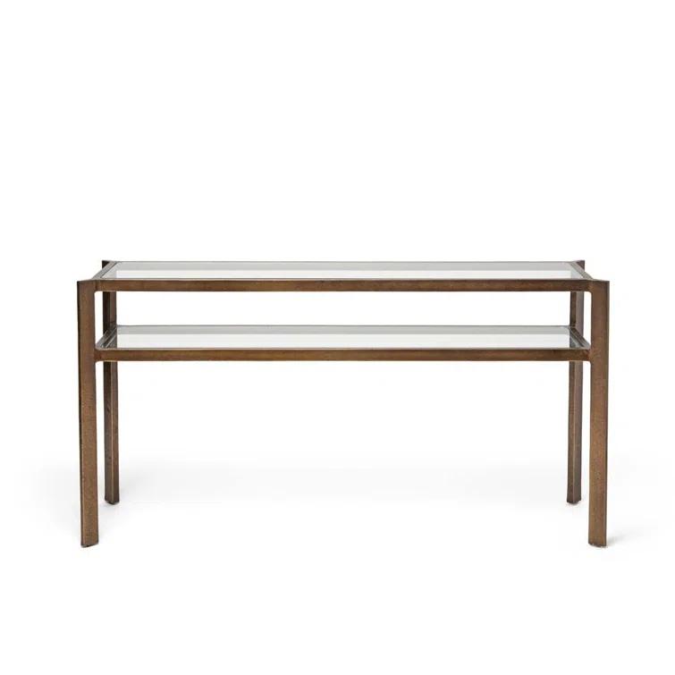 Interlude Linley 63'' Glass Top Console Table