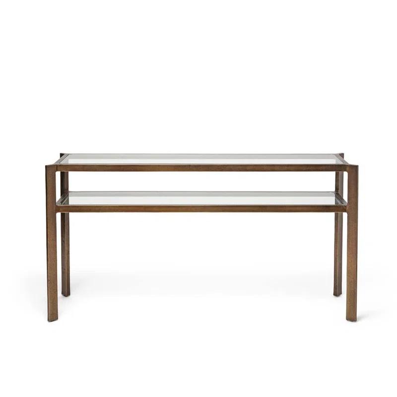 Interlude Linley 63'' Glass Top Console Table