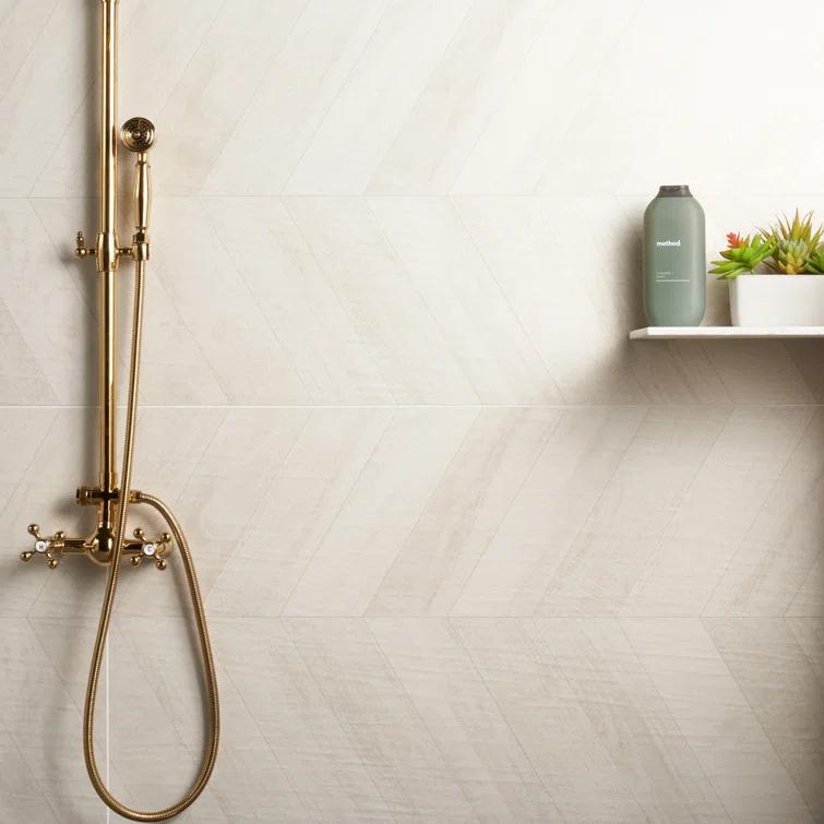 Auburn Chevron 24 in. x 48 in. Matte Porcelain Floor and Wall Tile (15.49 Sq. Ft. / Case)