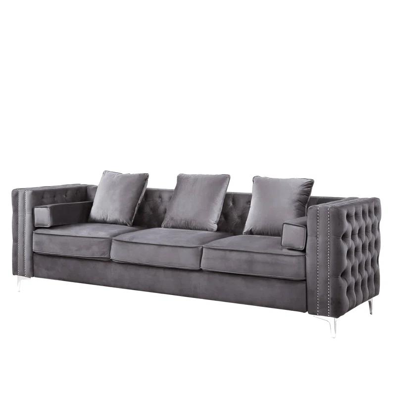 Orren Ellis 103'' Velvet Sofa