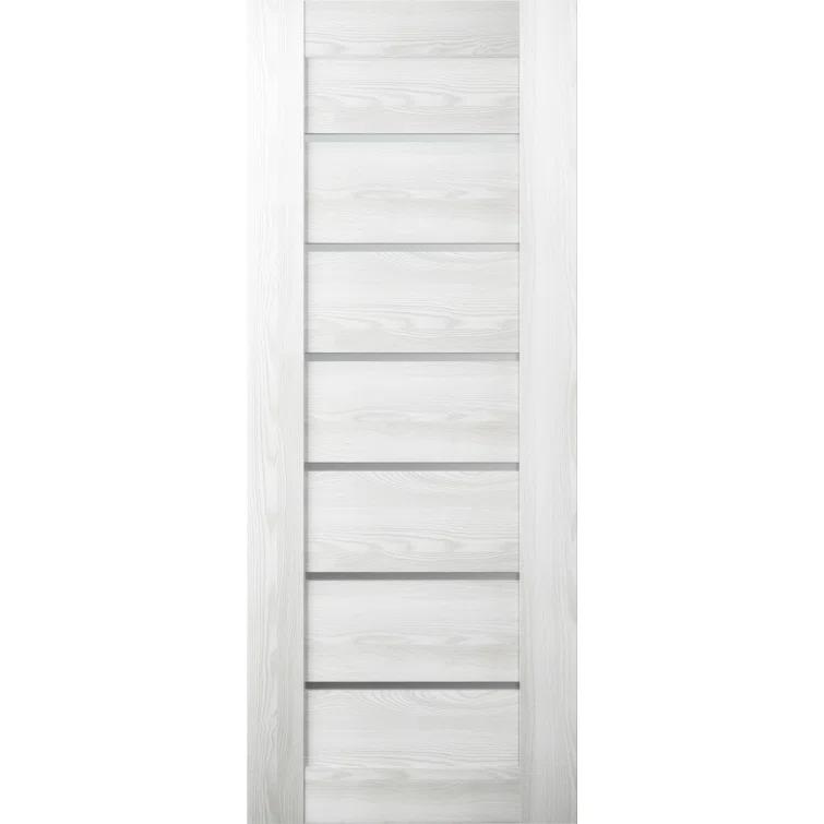 Belldinni Avon 07-02 Paneled Manufactured Wood and Frosted Glass Interior Door Slab