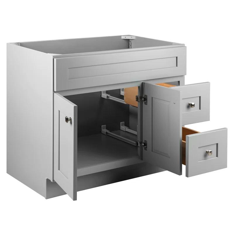 Design House Brookings 36 Inch Bathroom Vanity, Ready to Assemble, Solid Wood, Sherwin Williams – Design House, 587097