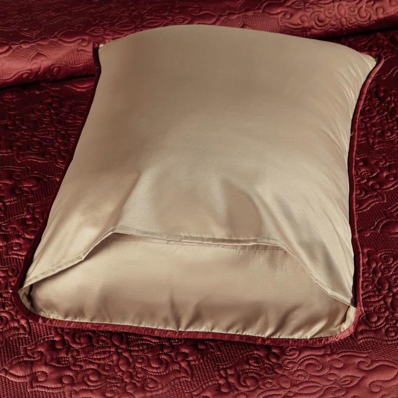 Wonderful Textile Satin Quilt Set Cooling 5-Piece Bedding Set