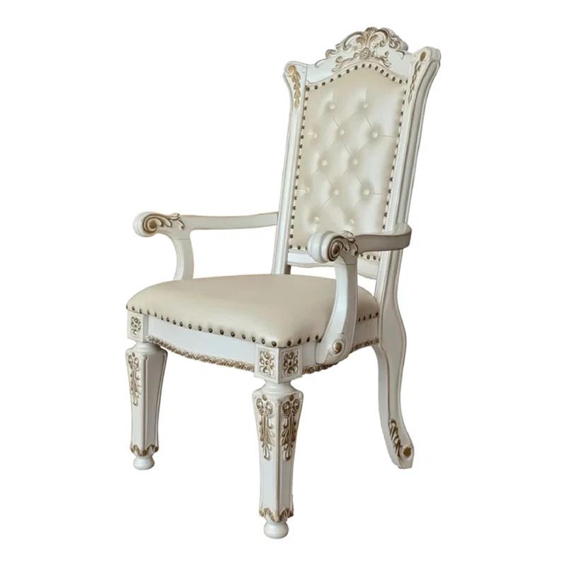 Benjara Faux Leather Armchair