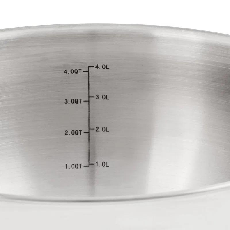 BergHOFF SS 18/10 5.5 Qt Stock Pot With SS Lid, Belly Shape, 9.5"