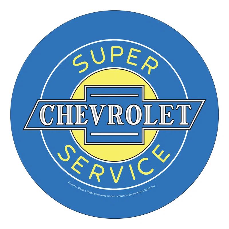 Trademark Global Chevy Super Service Swivel Upholstered Counter Stool with Metal Frame