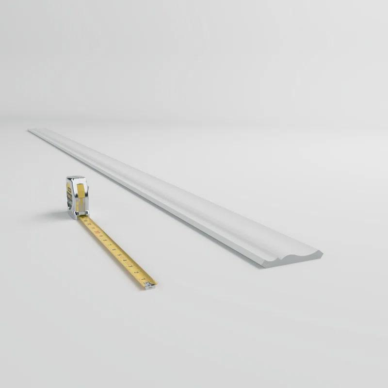 Ekena Millwork WM48 - Americraft Crown Moulding, 3 11/32"H x 2 5/8"P x 4 1/4"F x 96"L, Primed Finger-Joint Pine