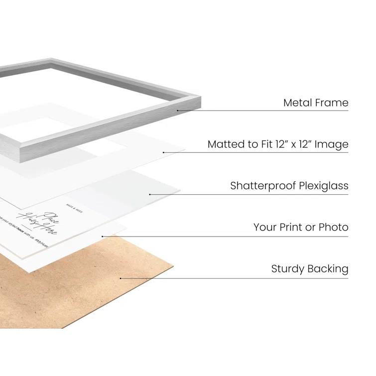 Haus and Hues Matted Square Metal Picture Frames (Set of 3) (Set of 3)