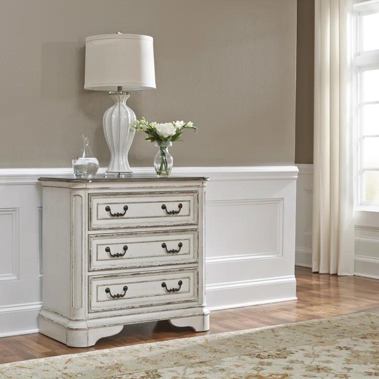 Laurel Foundry Modern Farmhouse® Colchester 3 Drawer Nightstand w/ Charging Station
