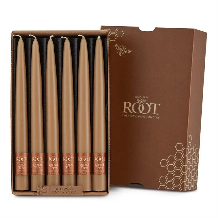 12 Piece Unscented Taper Candle Set