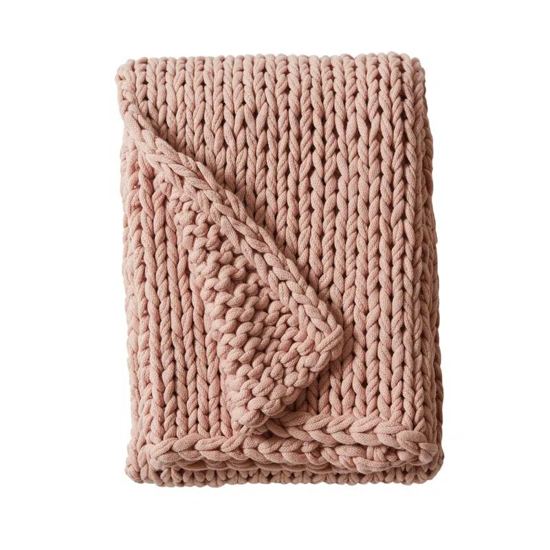 Kelly Clarkson Home Madison Hand Made Chunky Double Knit Throw Blanket