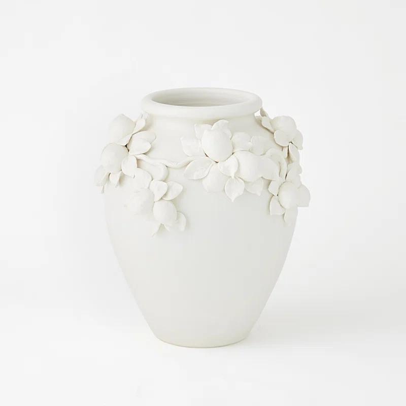 Global Views Villa Limone Urn-Matte White