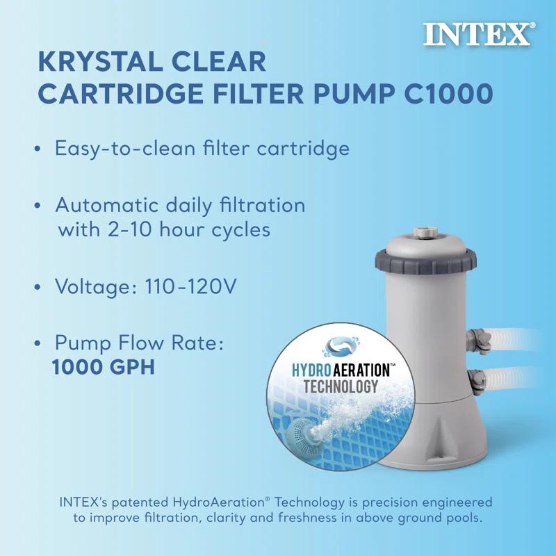 Intex Intex Easy Set Inflatable Kid Swimming Pool with Filter Pump