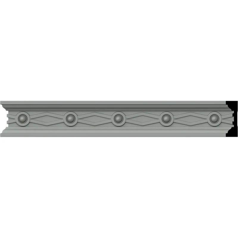 Ekena Millwork 1 1/2"H x 1/2"P x 94 1/2"L, (2" Repeat), Federal Chair Rail (Set of 8)