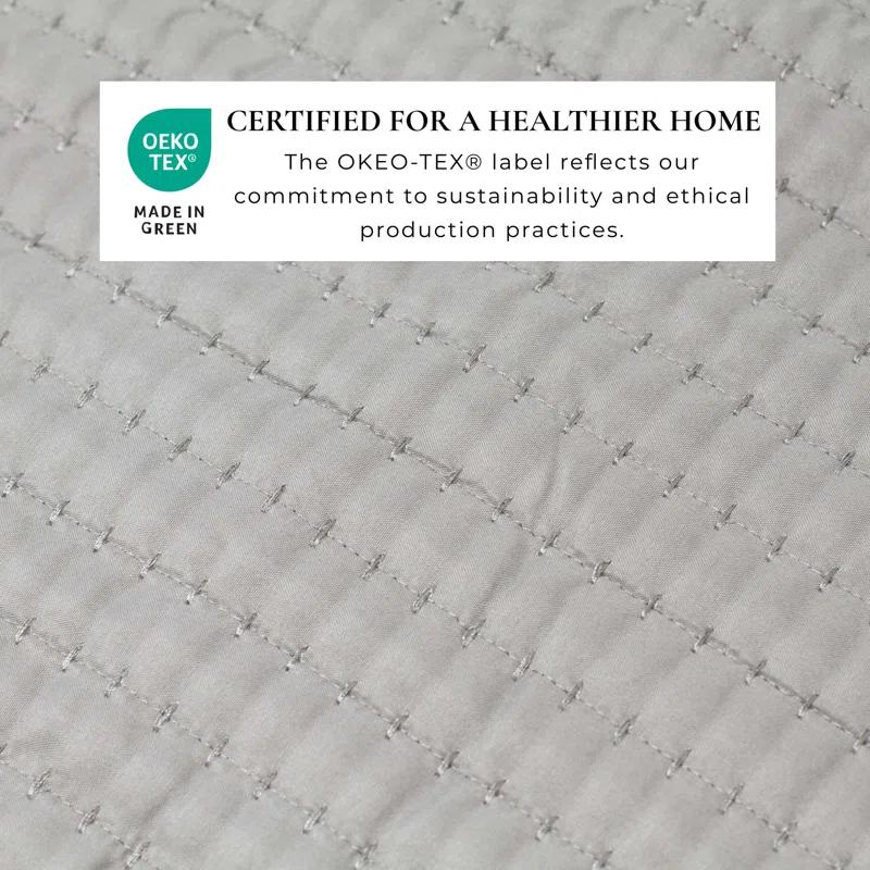 FreshFolds Modern & Contemporary Stripe Stitched Quilt Set with Shams