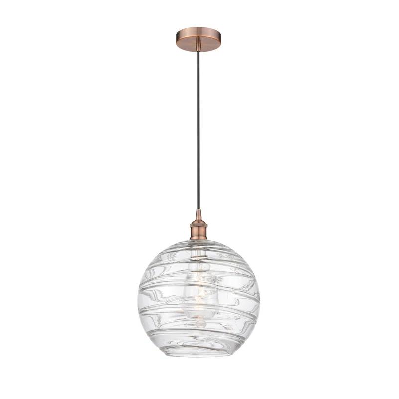 Innovations Lighting Athens Deco Swirl 1 - Light Single Drop Pendant Pendant