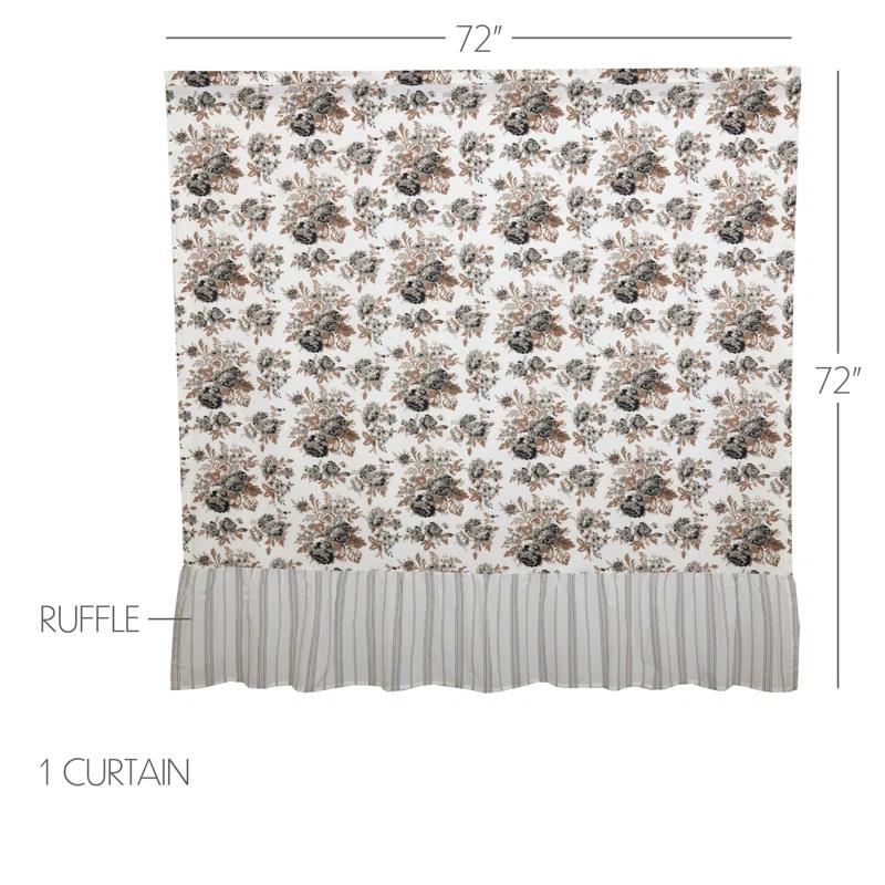 VHC Brands Annie Floral Cotton Floral Shower Curtain