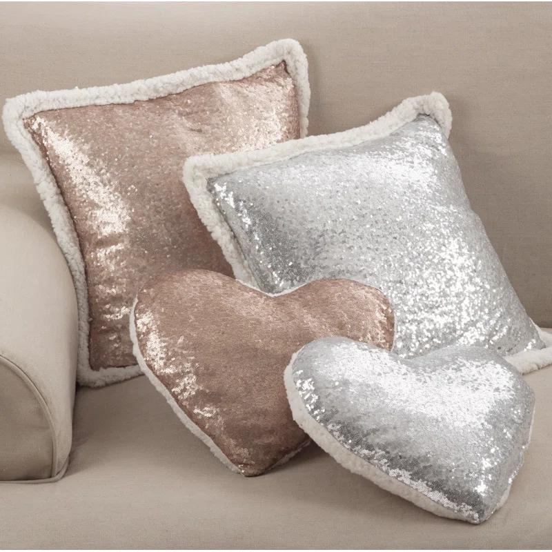 Saro Paillette Collection Sequined Throw Pillow