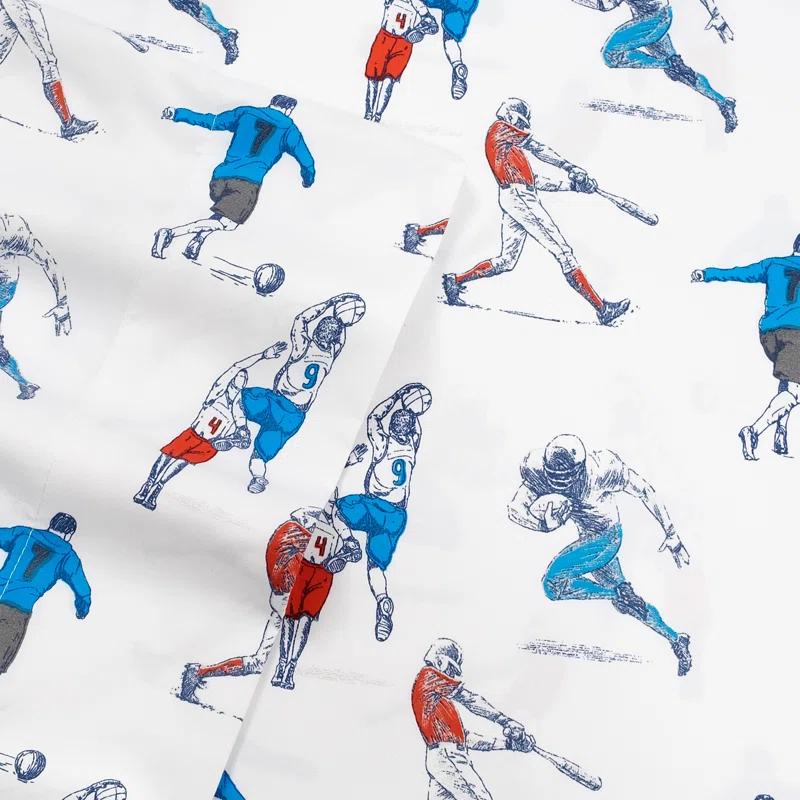 Sweet Home Collection Baseball Sports Kids Bed Sheet Set