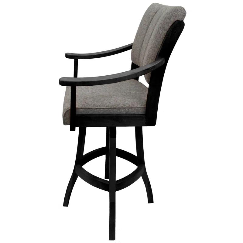 Casa Swivel Upholstered Counter Stool with Solid Wood Frame