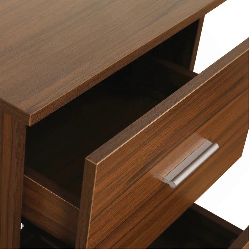 17 Stories Techni Mobili L-Shape Home Office Two-Tone Desk With Storage