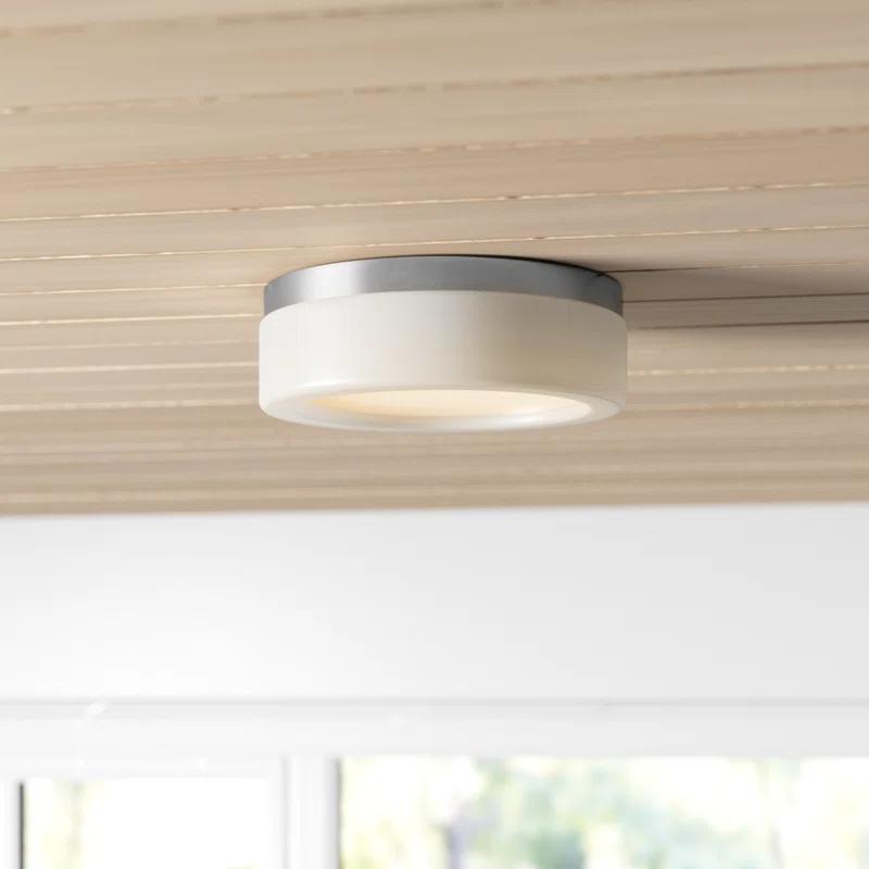 Helmes Single Light Glass LED Flush Mount