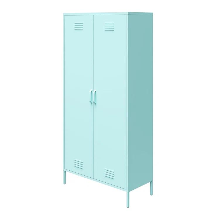 Novogratz Cache 2 Door Tall Metal Locker Style Storage Cabinet